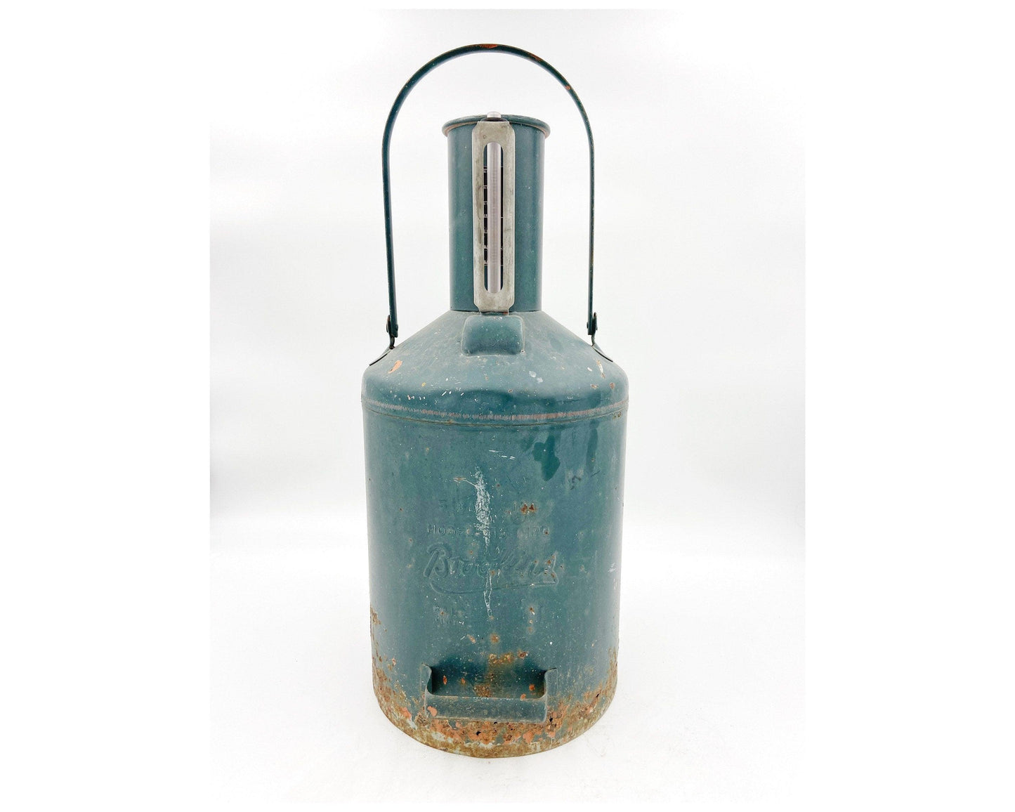 Vintage BROOKINS Service Gas Station Calibration Test Measure 5 Gal. Metal Can, Gift for Him, Man Gift -Located at Funkyhouse Vintage Antique Store, Weiser Idaho
