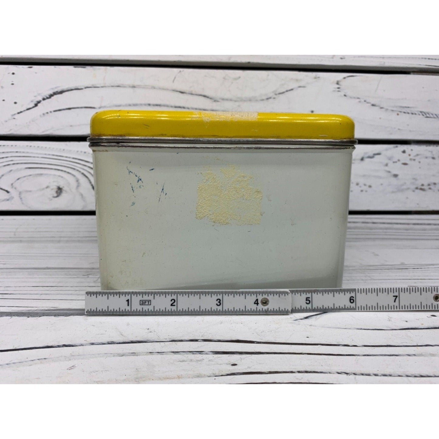 Vintage Cheinco Coffee Canister, Tin Metal Canister With Spice Of Life Pattern -Located at Funkyhouse Vintage Antique Store, Weiser Idaho