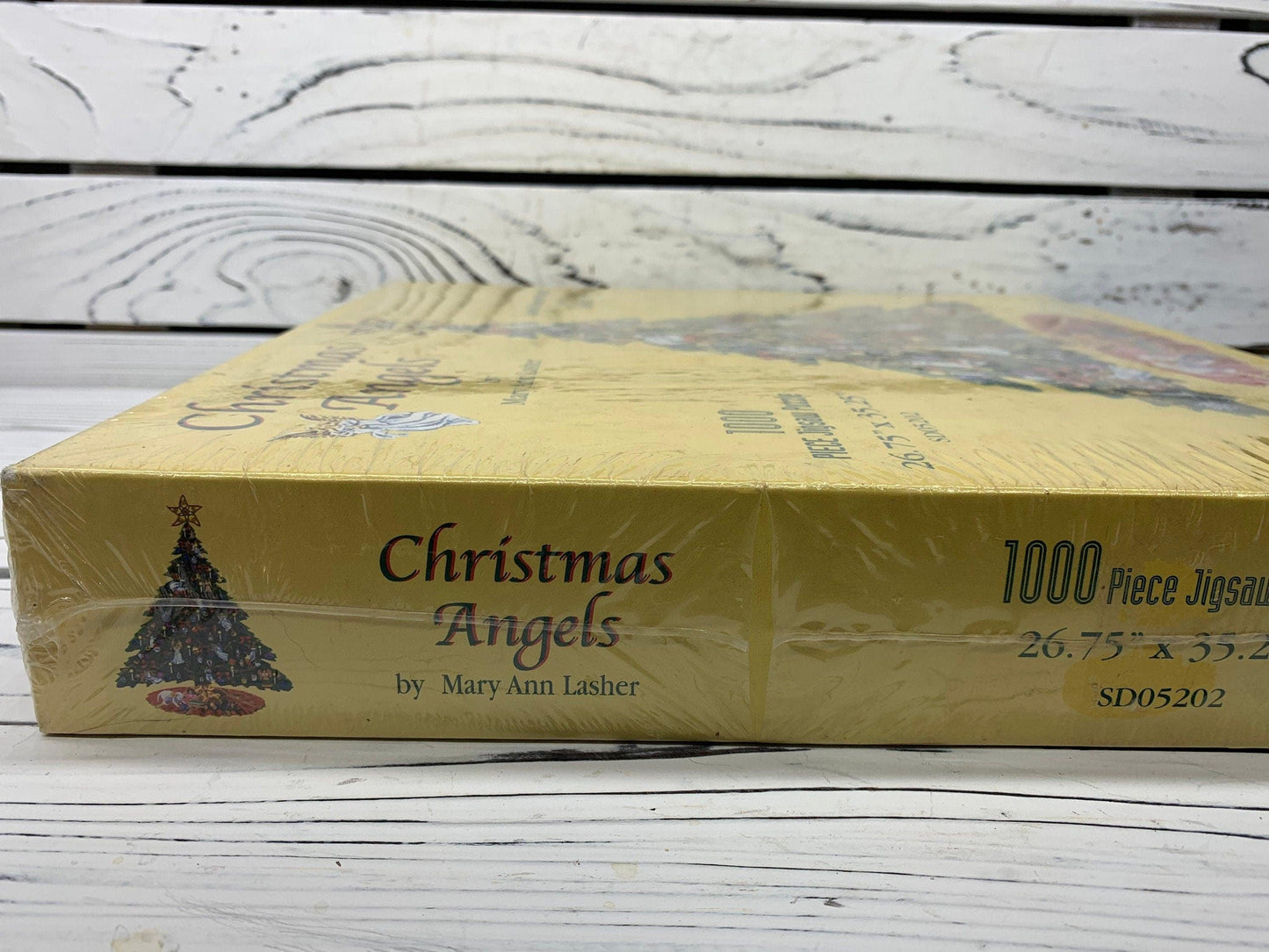 Vintage Christmas Angels Puzzle by Mary Ann Lasher, New In Box SEALED, 1000 Jigsaw Puzzle -Located at Funkyhouse Vintage Antique Store, Weiser Idaho