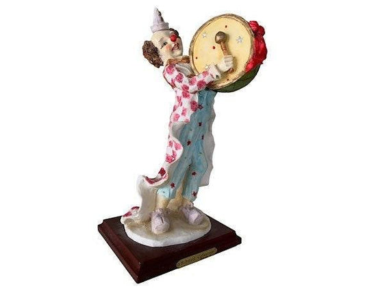 Vintage Clown Figurine, Biltmore Collection Oddity, Clown Playing Drum -Located at Funkyhouse Vintage Antique Store, Weiser Idaho
