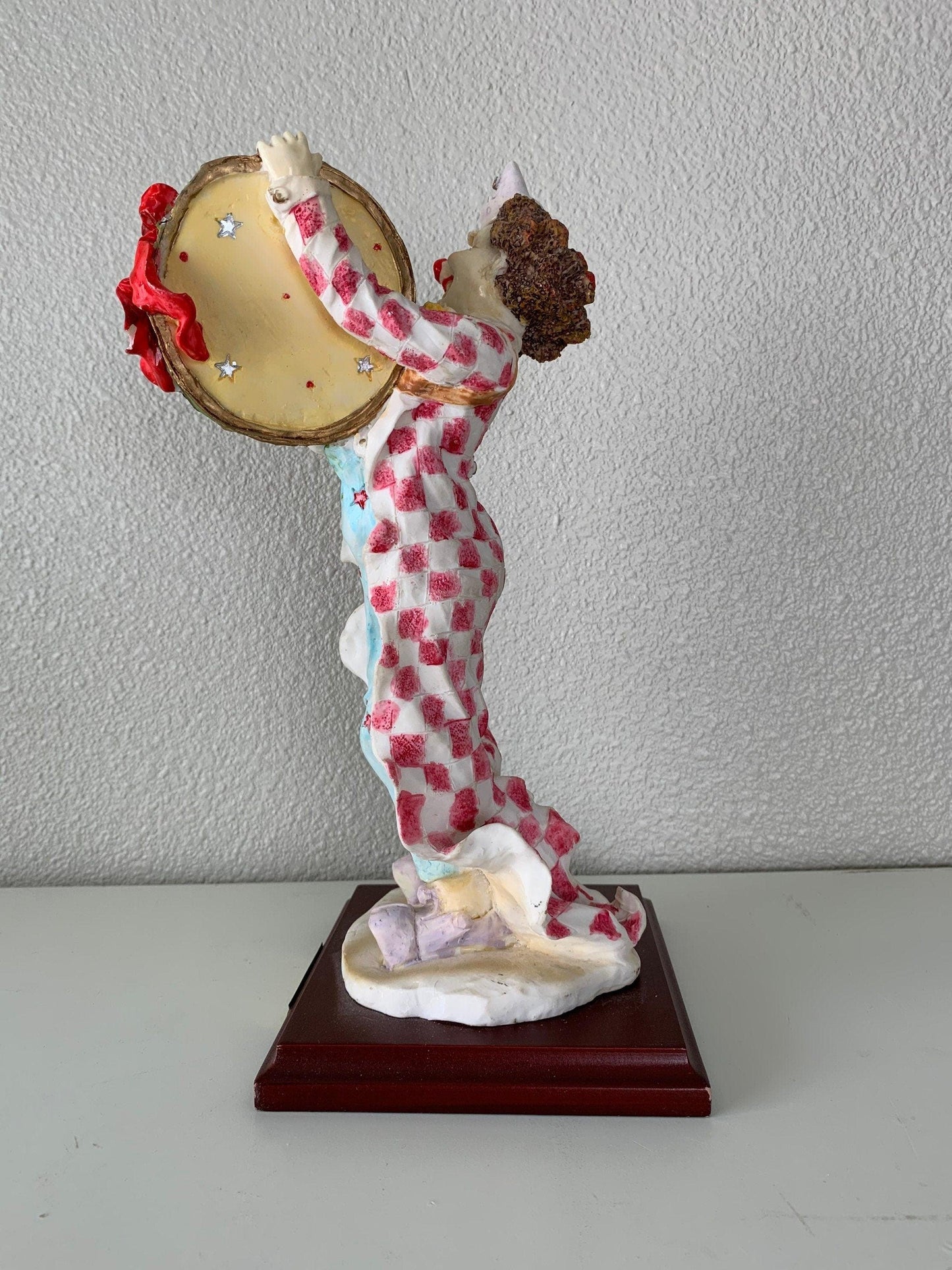Vintage Clown Figurine, Biltmore Collection Oddity, Clown Playing Drum -Located at Funkyhouse Vintage Antique Store, Weiser Idaho