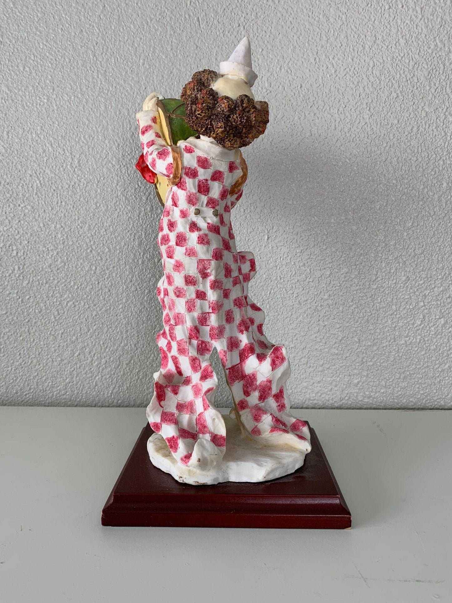 Vintage Clown Figurine, Biltmore Collection Oddity, Clown Playing Drum -Located at Funkyhouse Vintage Antique Store, Weiser Idaho