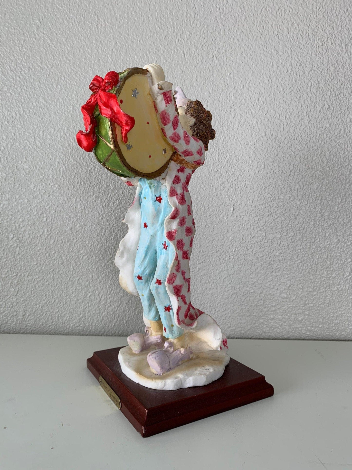 Vintage Clown Figurine, Biltmore Collection Oddity, Clown Playing Drum -Located at Funkyhouse Vintage Antique Store, Weiser Idaho