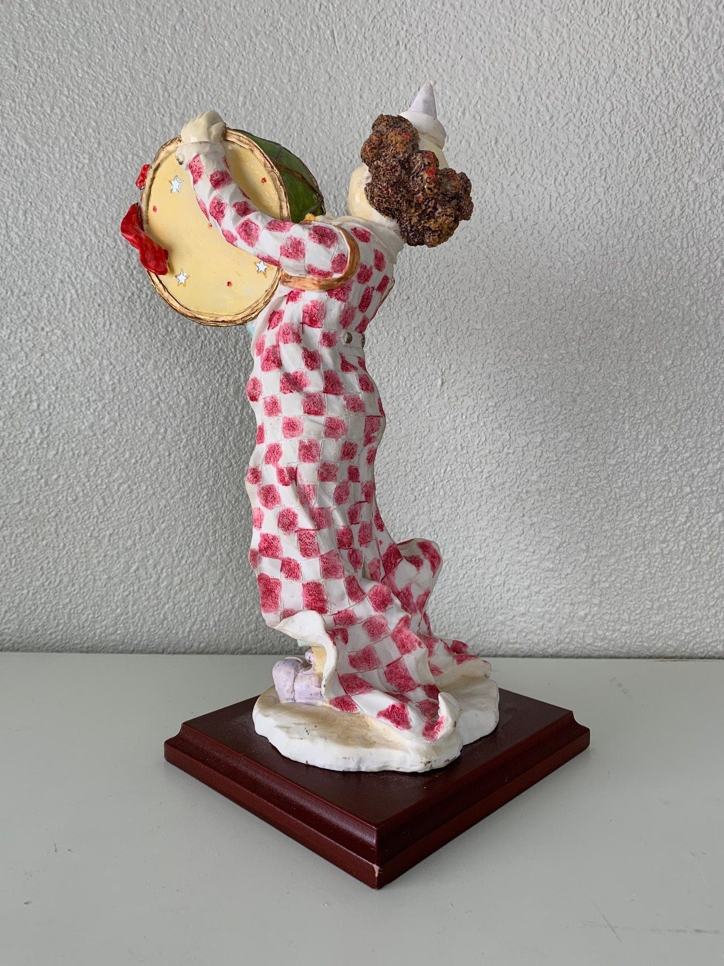 Vintage Clown Figurine, Biltmore Collection Oddity, Clown Playing Drum -Located at Funkyhouse Vintage Antique Store, Weiser Idaho