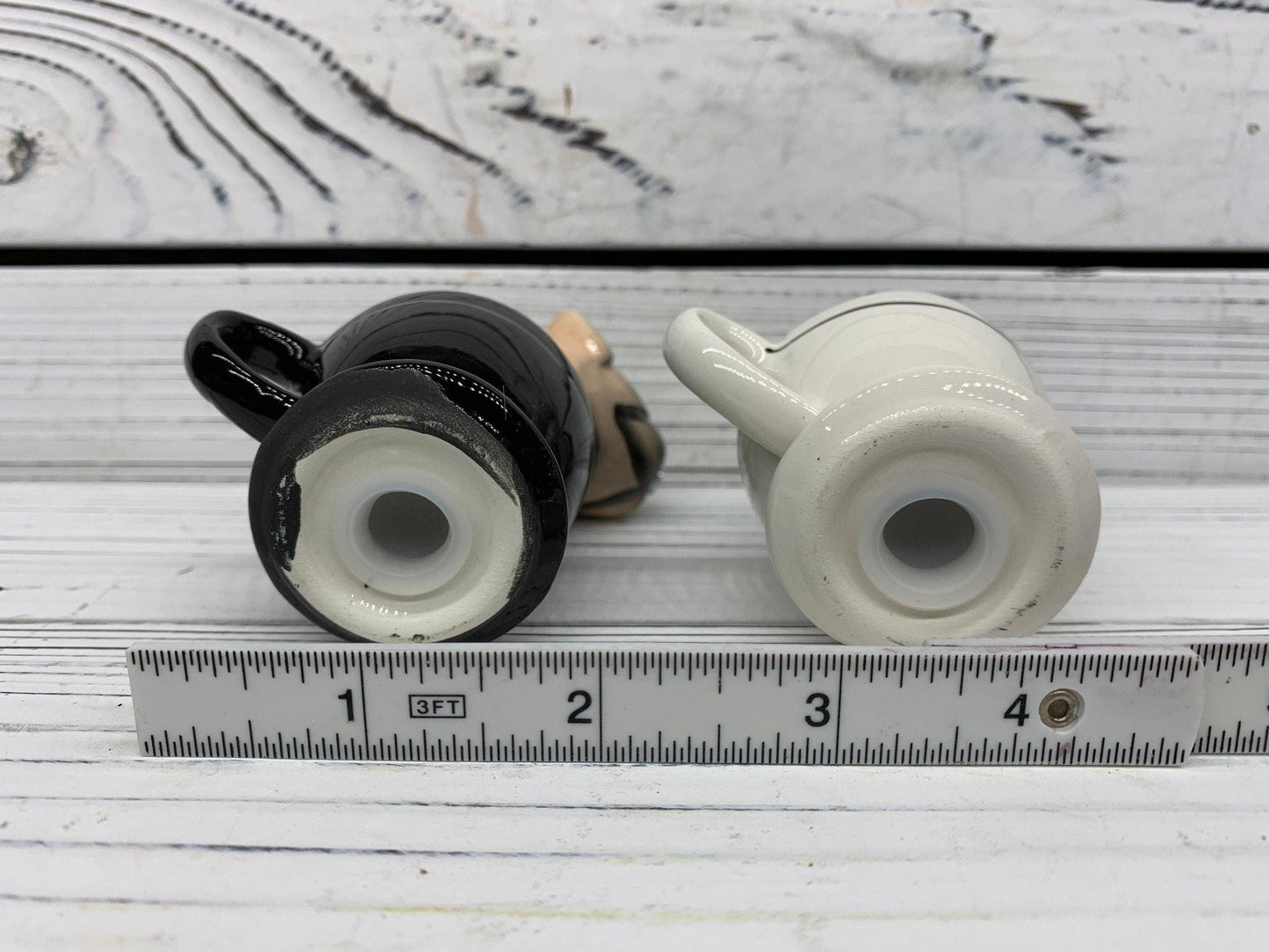 Vintage Dog Salt And Pepper Shakers, Magnetic Attractives Ceramic Salt & Pepper Shaker -Located at Funkyhouse Vintage Antique Store, Weiser Idaho