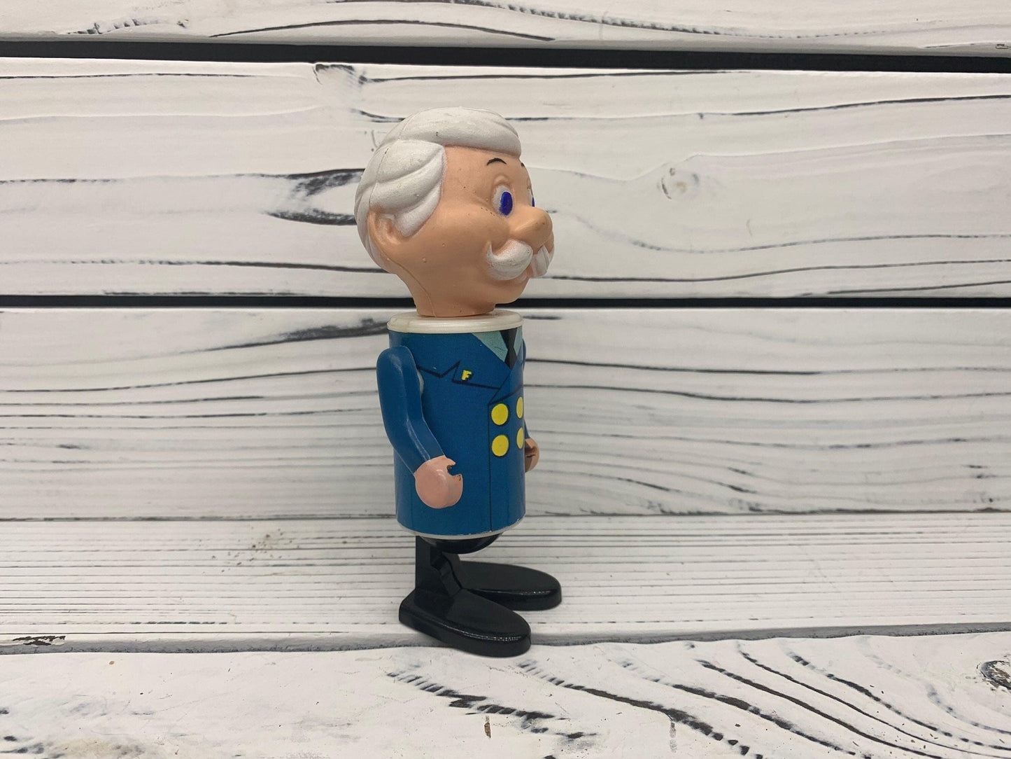 Vintage Eldon Fire Chief Plastic Toy, 1970s Pipsqueeks Figurine -Located at Funkyhouse Vintage Antique Store, Weiser Idaho