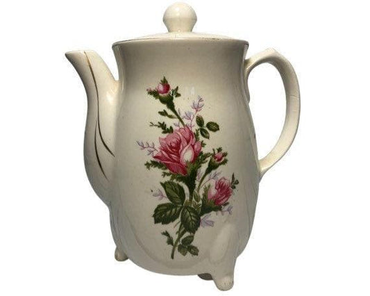 Vintage Electric Tea Pot Kettle, Ceramic Hot Water Heater From Japan With Flower Design -Located at Funkyhouse Vintage Antique Store, Weiser Idaho