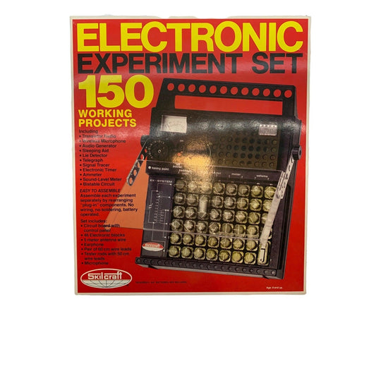 Vintage Electronic Experiment Set By Skilcraft, 150 Working Projects, Vintage Science -Located at Funkyhouse Vintage Antique Store, Weiser Idaho
