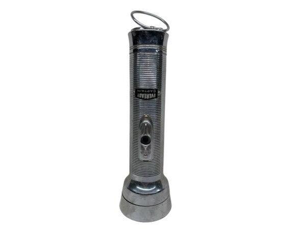 Vintage Eveready Captain Flashlight, Heavy Duty Metal Flashlight -Located at Funkyhouse Vintage Antique Store, Weiser Idaho