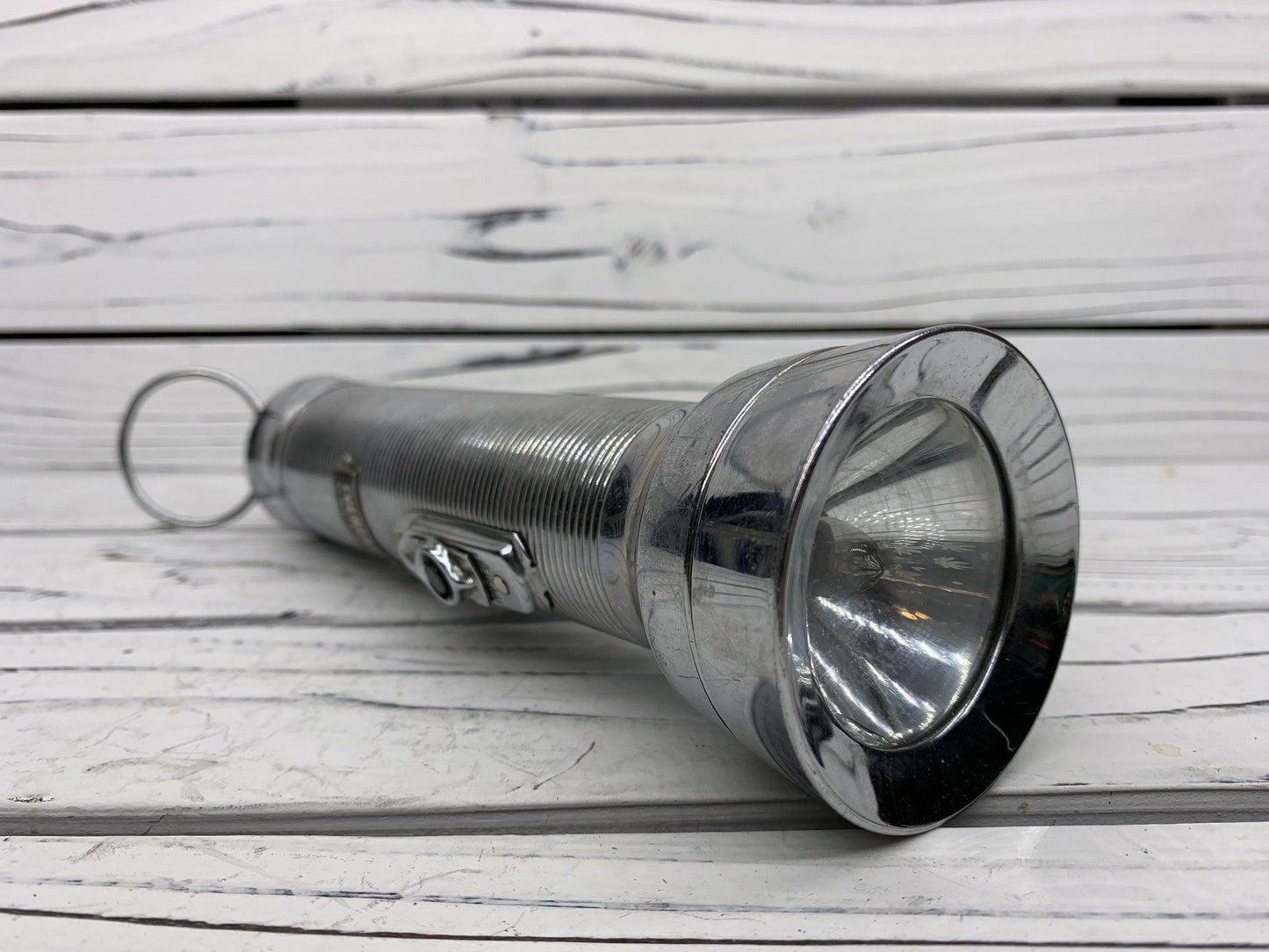 Vintage Eveready Captain Flashlight, Heavy Duty Metal Flashlight -Located at Funkyhouse Vintage Antique Store, Weiser Idaho