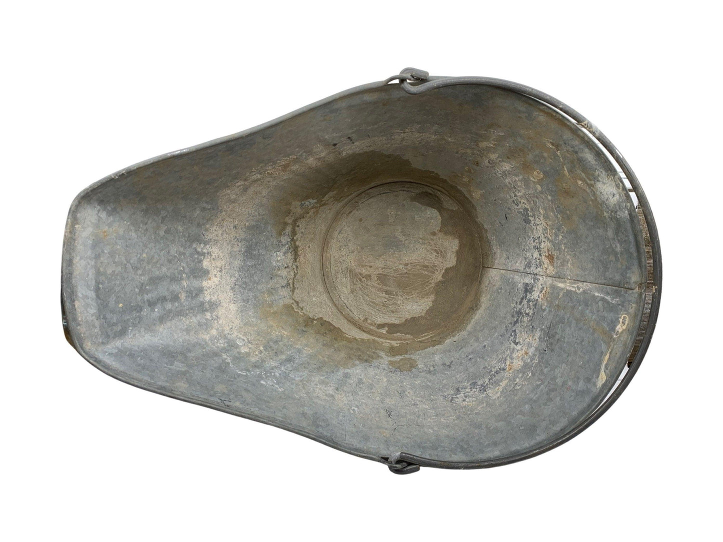 Vintage Galvanized Metal Ash Bucket, Coal Fireplace Scuttle for Hearth, Farmhouse Decor -Located at Funkyhouse Vintage Antique Store, Weiser Idaho
