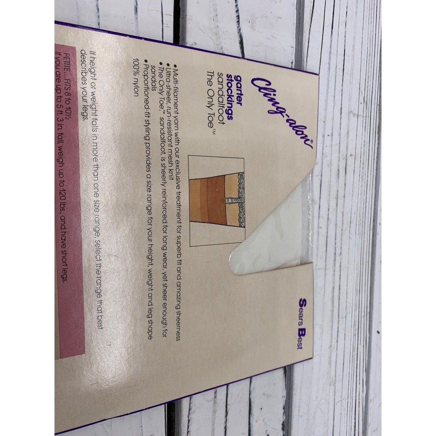 Vintage Garter Stockings, Cling-alon Pantyhose, Sheer White Hosiery Garter Nylons -Located at Funkyhouse Vintage Antique Store, Weiser Idaho