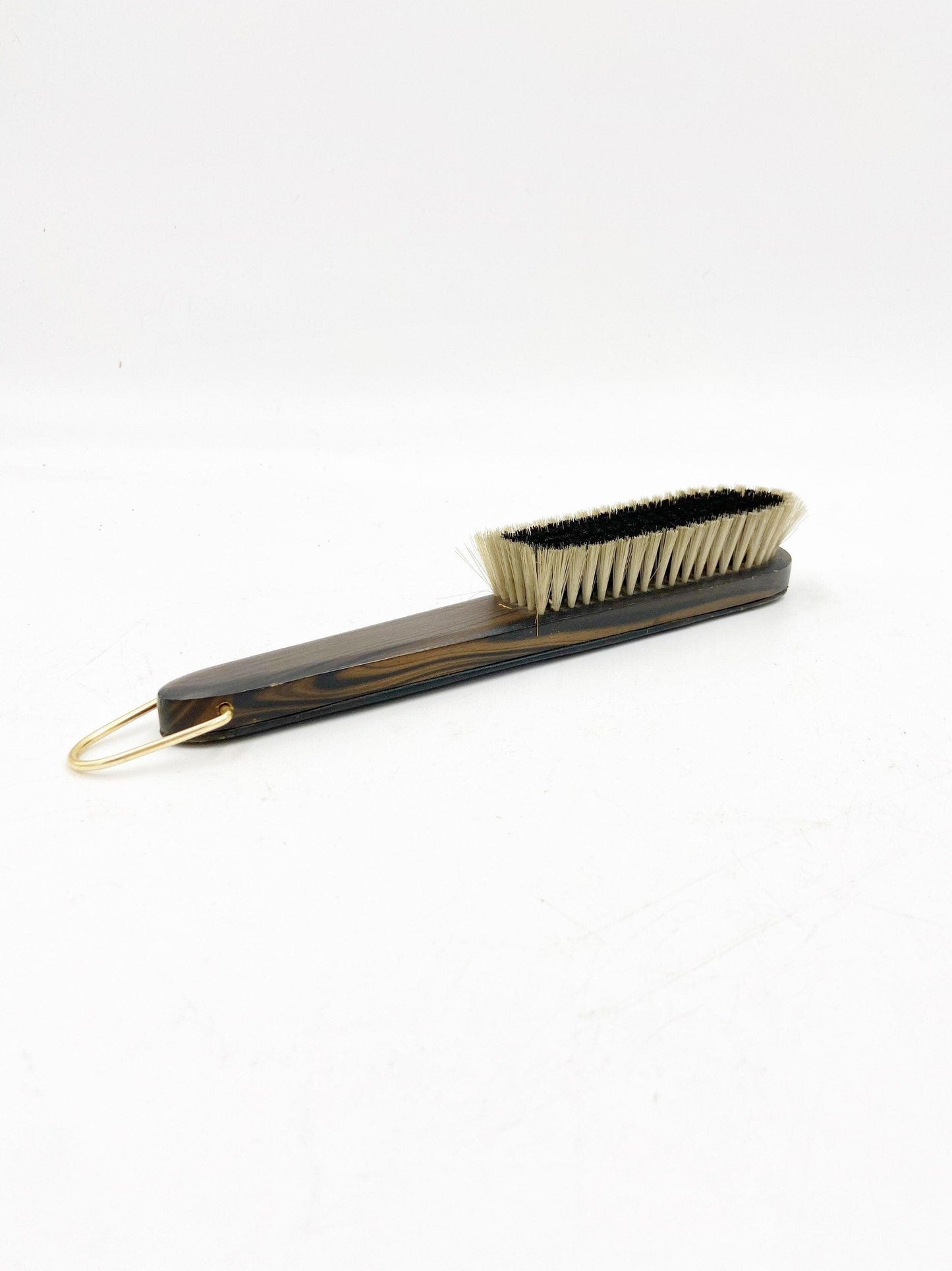 Vintage Gentlemen’s Suit, Hat And Clothing Brush, Wood Brush With Leather Back, Vintage Gifts For Men, Fathers Day -Located at Funkyhouse Vintage Antique Store, Weiser Idaho