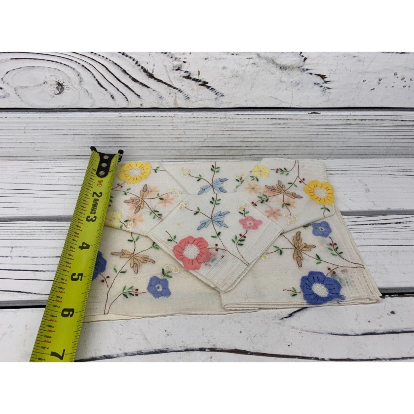 Vintage Hankie, Floral Handkerchief New Old Stuck, Still On Original Paper Packaging -Located at Funkyhouse Vintage Antique Store, Weiser Idaho
