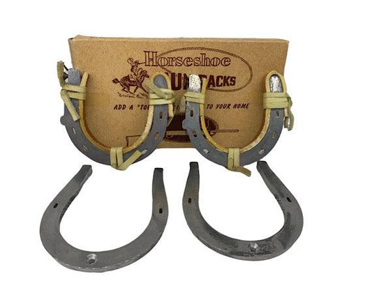 Vintage Horseshoe Gun Rack Novelty Piece in Original Box, Western Hat Or Coat Rack, Add A Touch Of The West To Your Home -Located at Funkyhouse Vintage Antique Store, Weiser Idaho