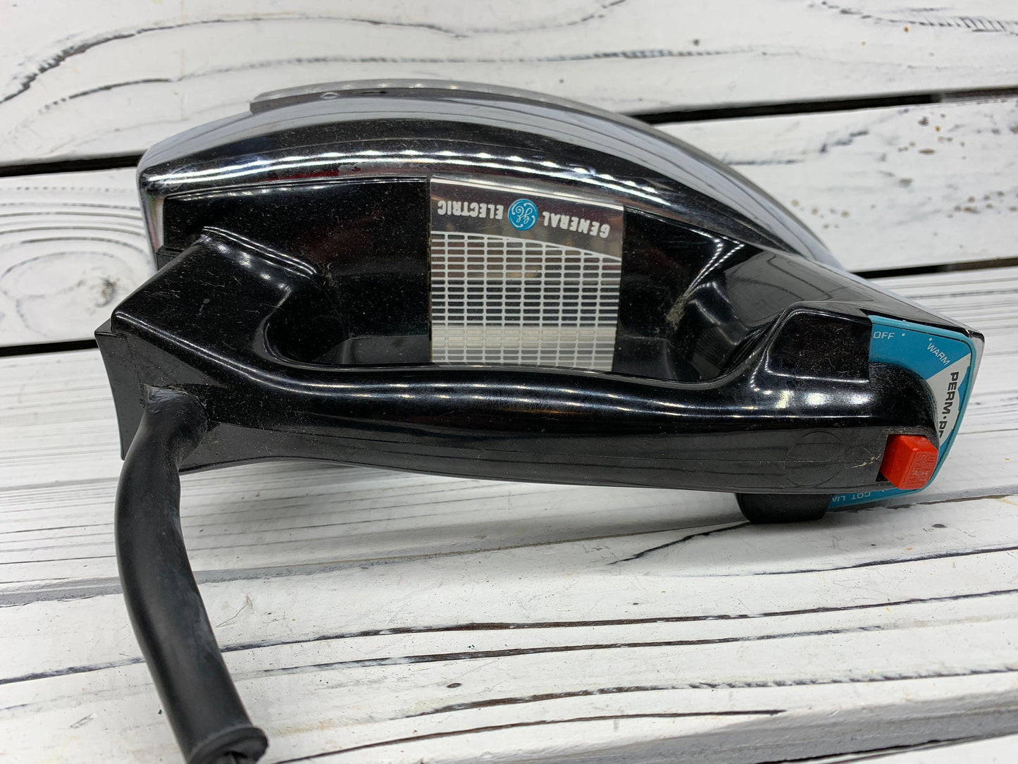 Vintage Iron By General Electric, Chrome Mid Century Clothes Iron, Permanent Press -Located at Funkyhouse Vintage Antique Store, Weiser Idaho