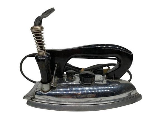 Vintage Iron By Landers, Frary & Clark, Metal Mid Century Electric Iron -Located at Funkyhouse Vintage Antique Store, Weiser Idaho