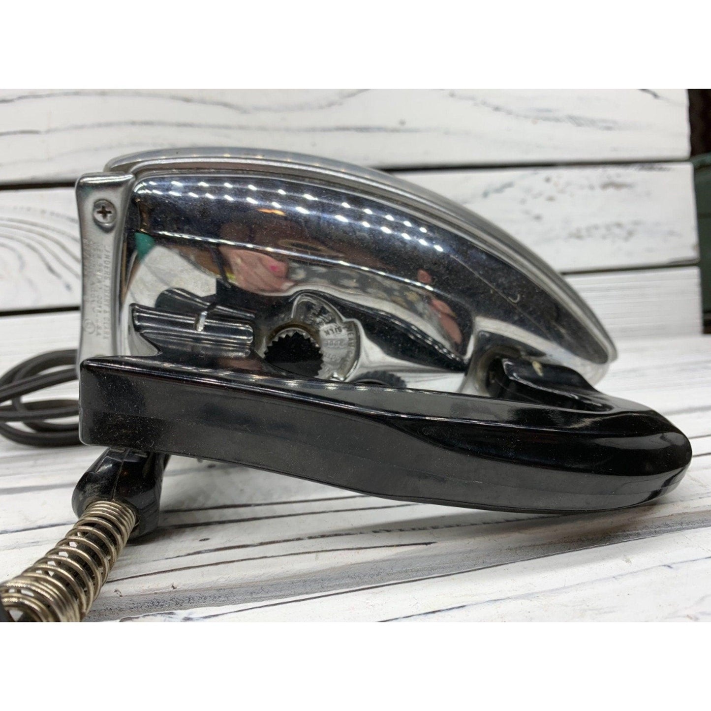 Vintage Iron By Landers, Frary & Clark, Metal Mid Century Electric Iron -Located at Funkyhouse Vintage Antique Store, Weiser Idaho