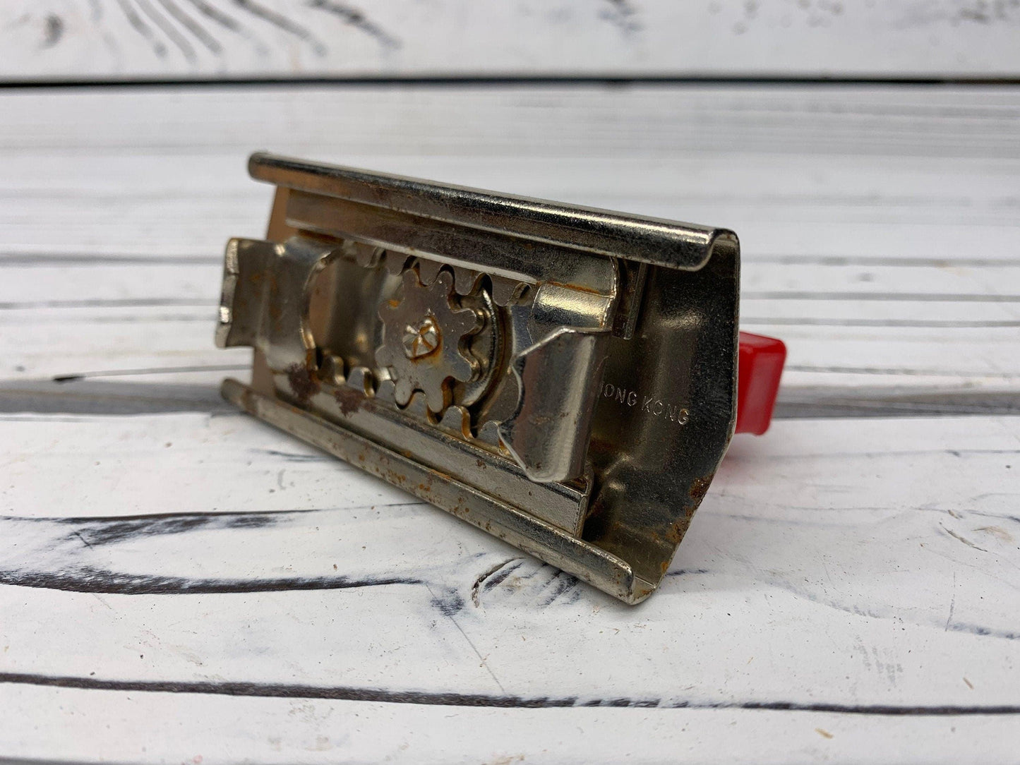 Vintage Jar Opener, Top-Off Jar And Bottle Opener, Red 1950s Retro Kitchen Gadget -Located at Funkyhouse Vintage Antique Store, Weiser Idaho