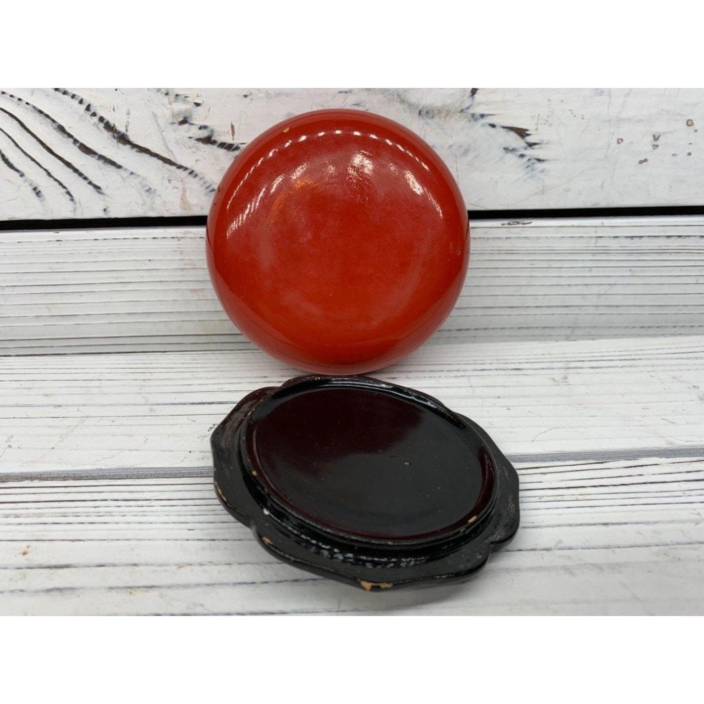 Vintage Jewelry Trinket Box, Hand Painted Wood Jewelry Holder, 1960s Decor -Located at Funkyhouse Vintage Antique Store, Weiser Idaho