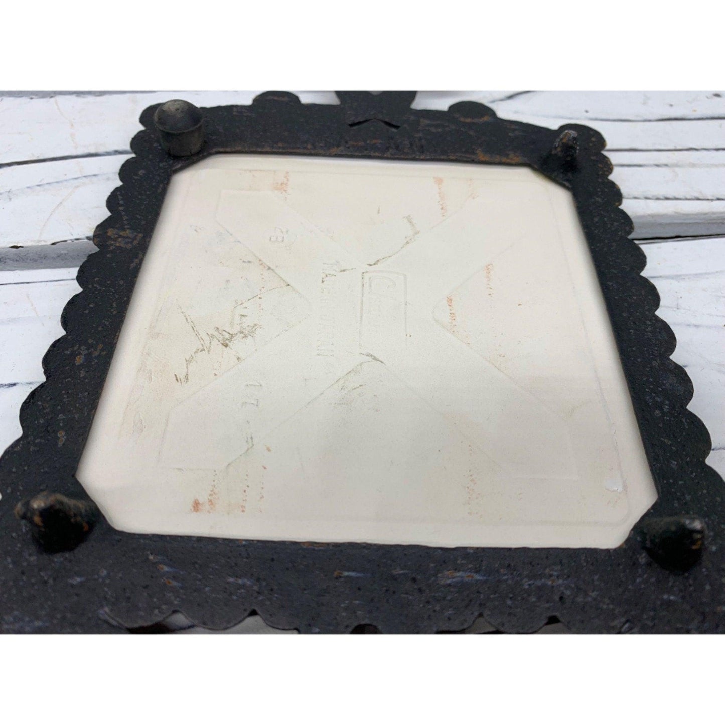 Vintage Knott's Berry Farm Trivet, Ceramic & Cast Iron Souvenir Trivet, Collectors Kitchen Pan Rest -Located at Funkyhouse Vintage Antique Store, Weiser Idaho