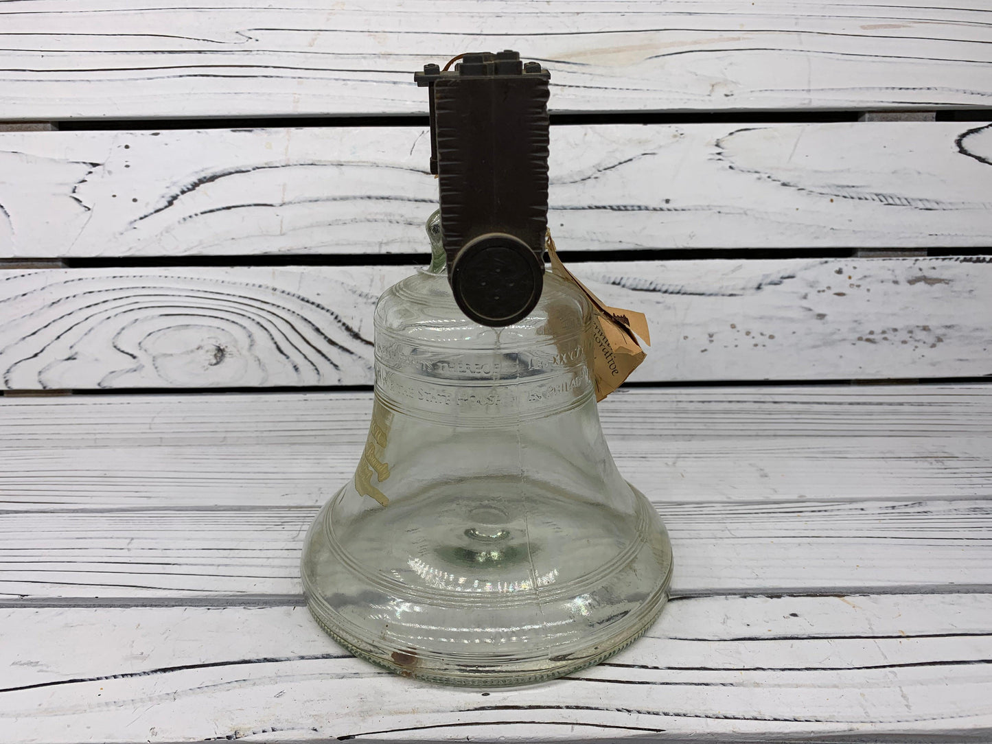 Vintage Liberty Bell Lejon Brandy Decanter, Antique Barware, Brandy Collectible -Located at Funkyhouse Vintage Antique Store, Weiser Idaho