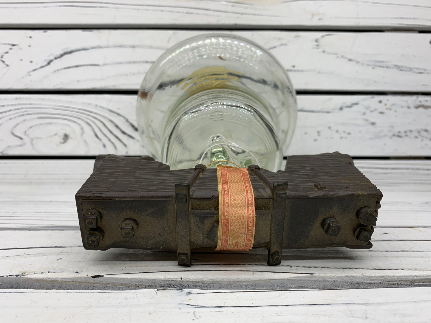 Vintage Liberty Bell Lejon Brandy Decanter, Antique Barware, Brandy Collectible -Located at Funkyhouse Vintage Antique Store, Weiser Idaho
