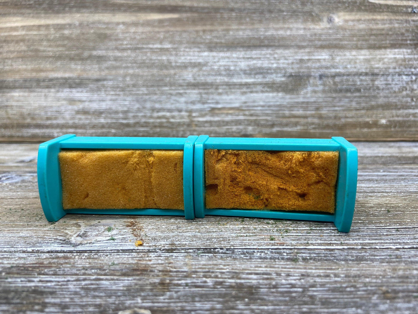 Vintage Little People Bed, Set of Two Single Blue Twin Beds, 1970s Fisher Price Toys, Pretend Play House -Located at Funkyhouse Vintage Antique Store, Weiser Idaho