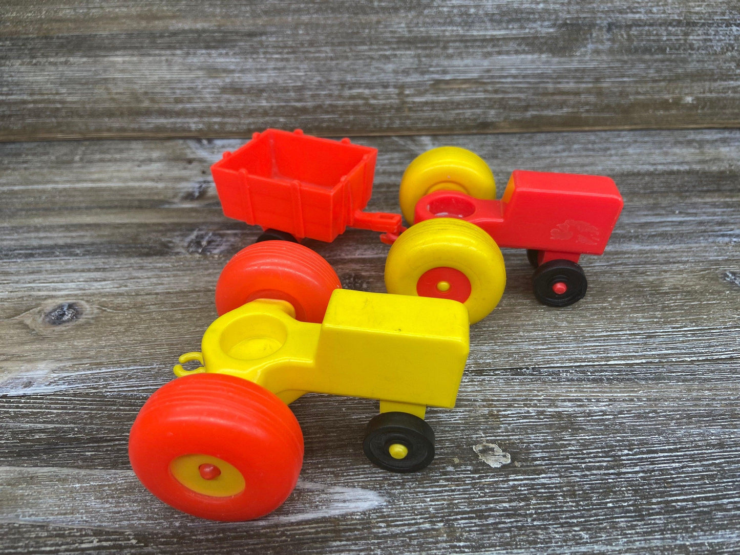 Vintage Little People Farm Set, Tractors, Cows, Horses, Chickens, Roosters, Pigs, Silo, Hens, Pigs, Fence, Sheep 1970s Fisher Price Toys -Located at Funkyhouse Vintage Antique Store, Weiser Idaho
