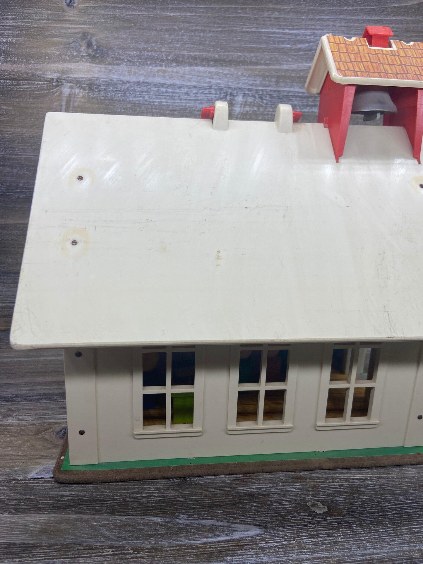 Vintage Little People School House, Merry Go Round, Swing, Students, 1970s Fisher Price Toys, Pretend Play -Located at Funkyhouse Vintage Antique Store, Weiser Idaho