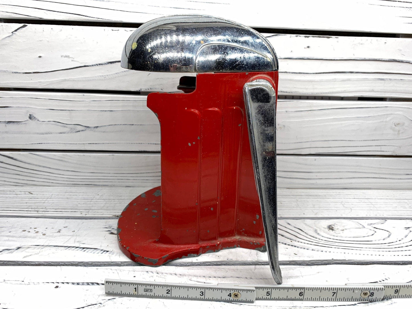 Vintage Metal Juicer, Juice O Mat Manual Red Juicer, 1950s Retro Kitchen Decor -Located at Funkyhouse Vintage Antique Store, Weiser Idaho