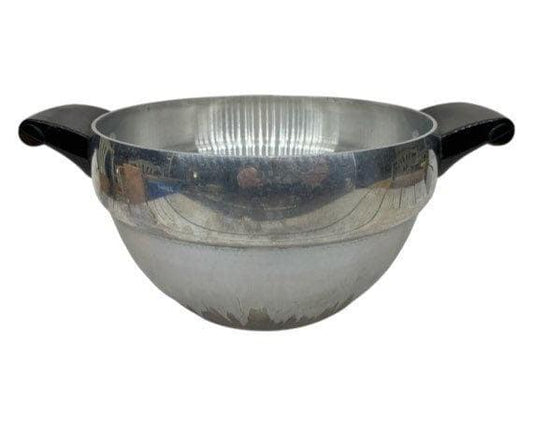 Vintage Metal Mixing Bowl With Plastic Handles on Each Side, Medium Serving Bowl -Located at Funkyhouse Vintage Antique Store, Weiser Idaho