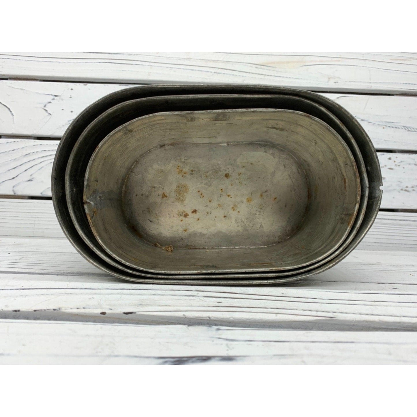 Vintage Military Mess Kit, Three Nesting Metal Containers, Army, Navy, Marine Meal Boxes -Located at Funkyhouse Vintage Antique Store, Weiser Idaho