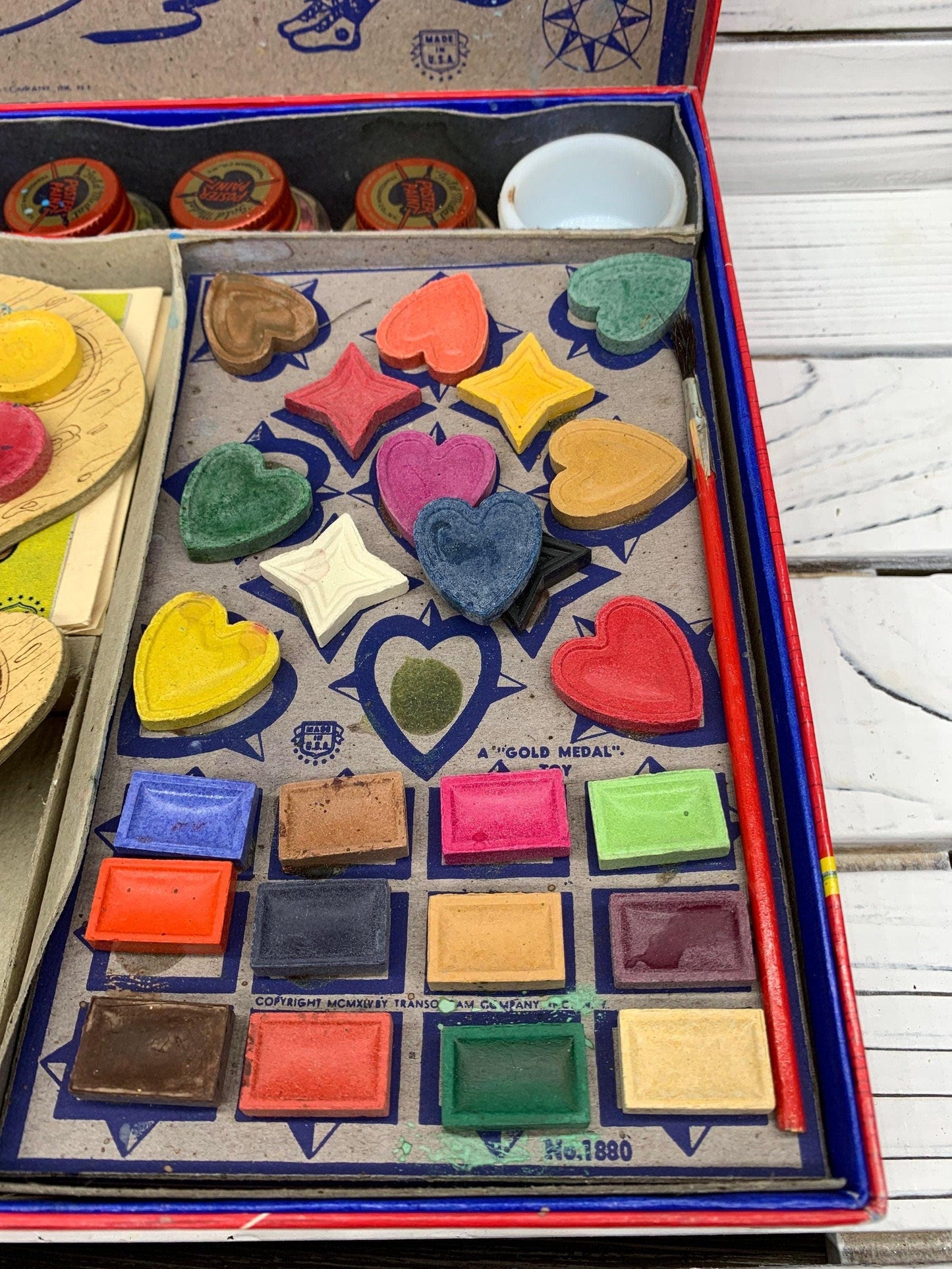 Vintage Paint Kit, Little Traveller's Paint Kit by Transogram Company NY, Vintage Toy -Located at Funkyhouse Vintage Antique Store, Weiser Idaho