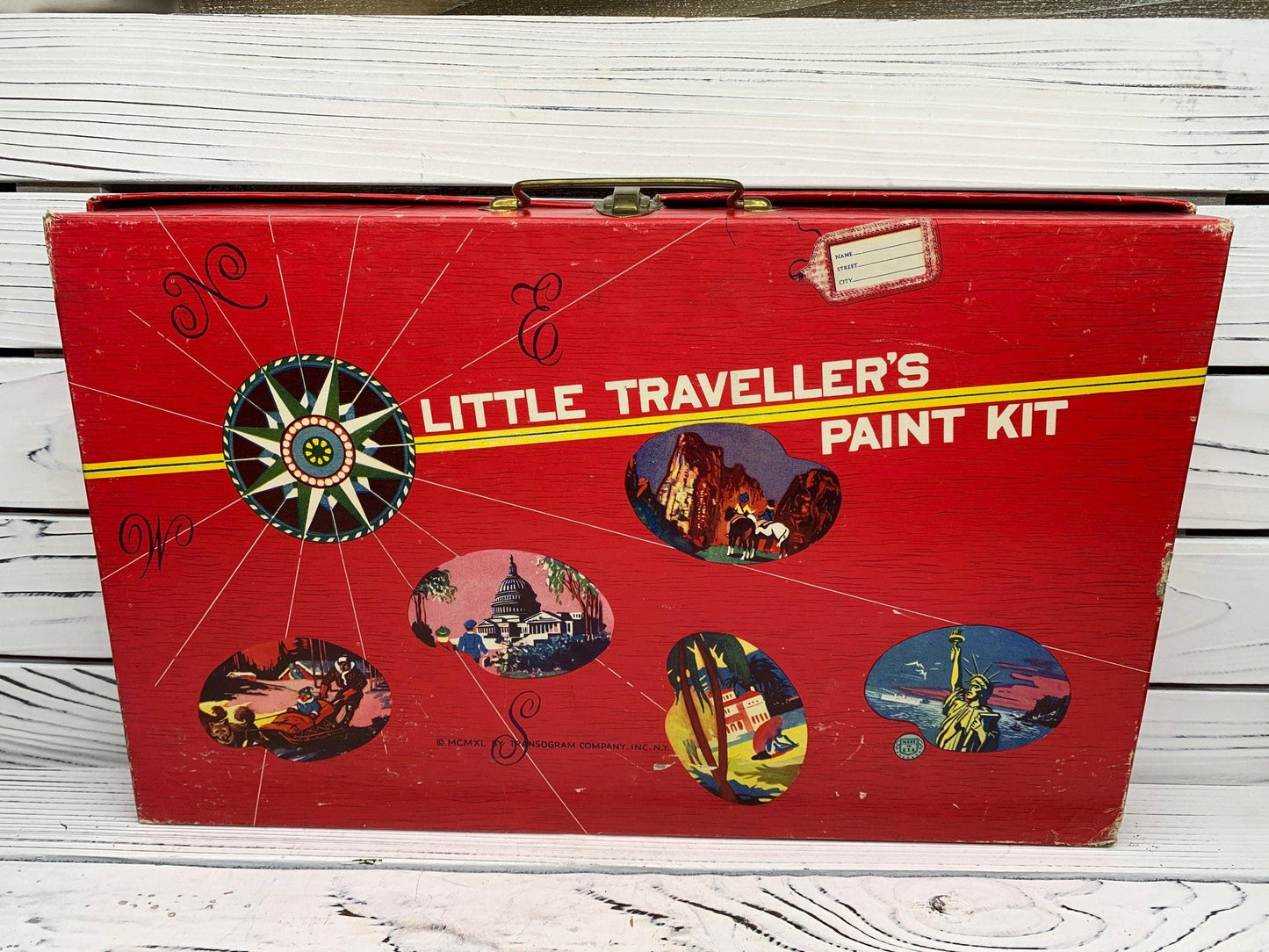 Vintage Paint Kit, Little Traveller's Paint Kit by Transogram Company NY, Vintage Toy -Located at Funkyhouse Vintage Antique Store, Weiser Idaho