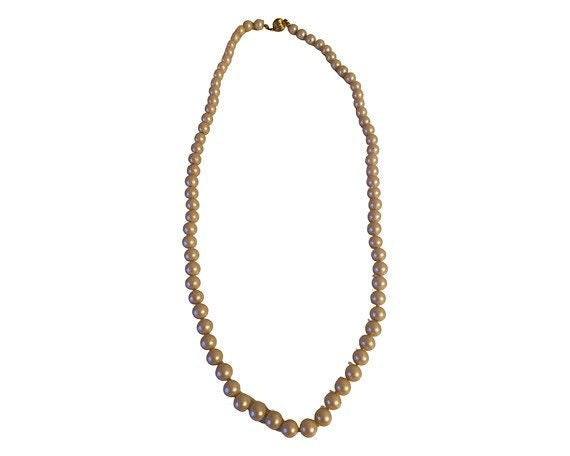 Vintage Pearl Necklace, Faux Pearl Necklace, Costume Jewelry, Fake Pearl Strand -Located at Funkyhouse Vintage Antique Store, Weiser Idaho