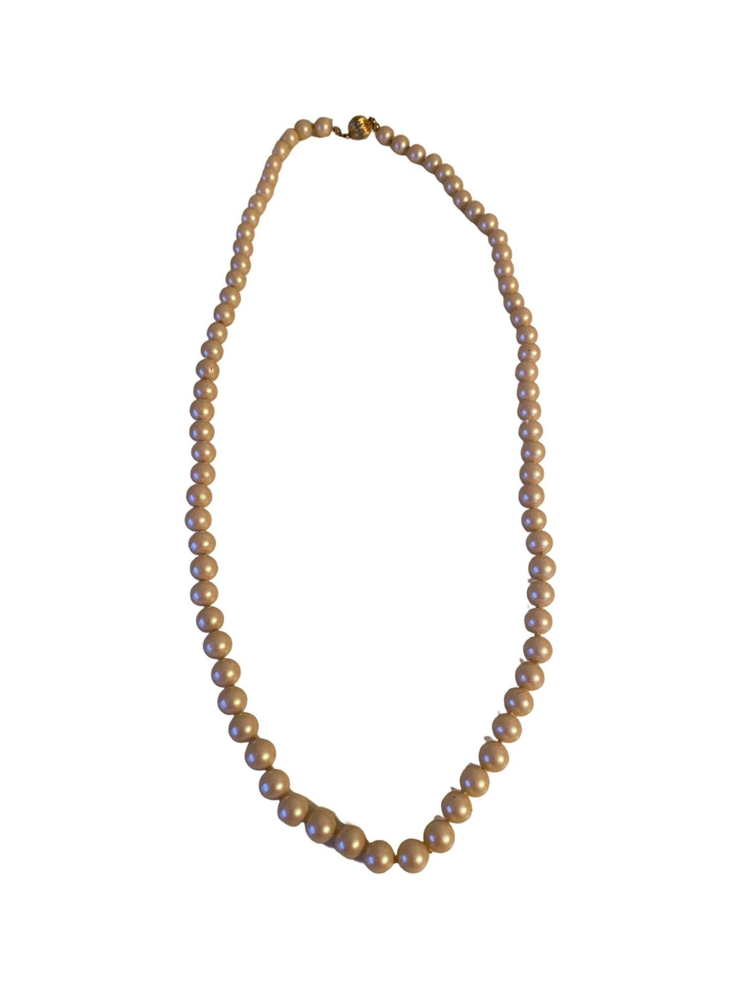 Vintage Pearl Necklace, Faux Pearl Necklace, Costume Jewelry, Fake Pearl Strand -Located at Funkyhouse Vintage Antique Store, Weiser Idaho