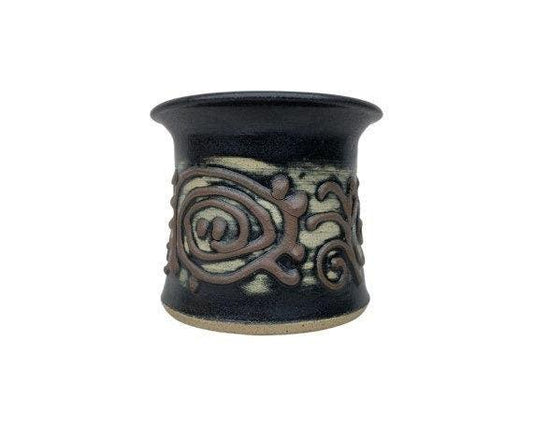 Vintage Pottery Vase Circa 1960s 1970s, Larry Parker Abstract Ceramic Art -Located at Funkyhouse Vintage Antique Store, Weiser Idaho