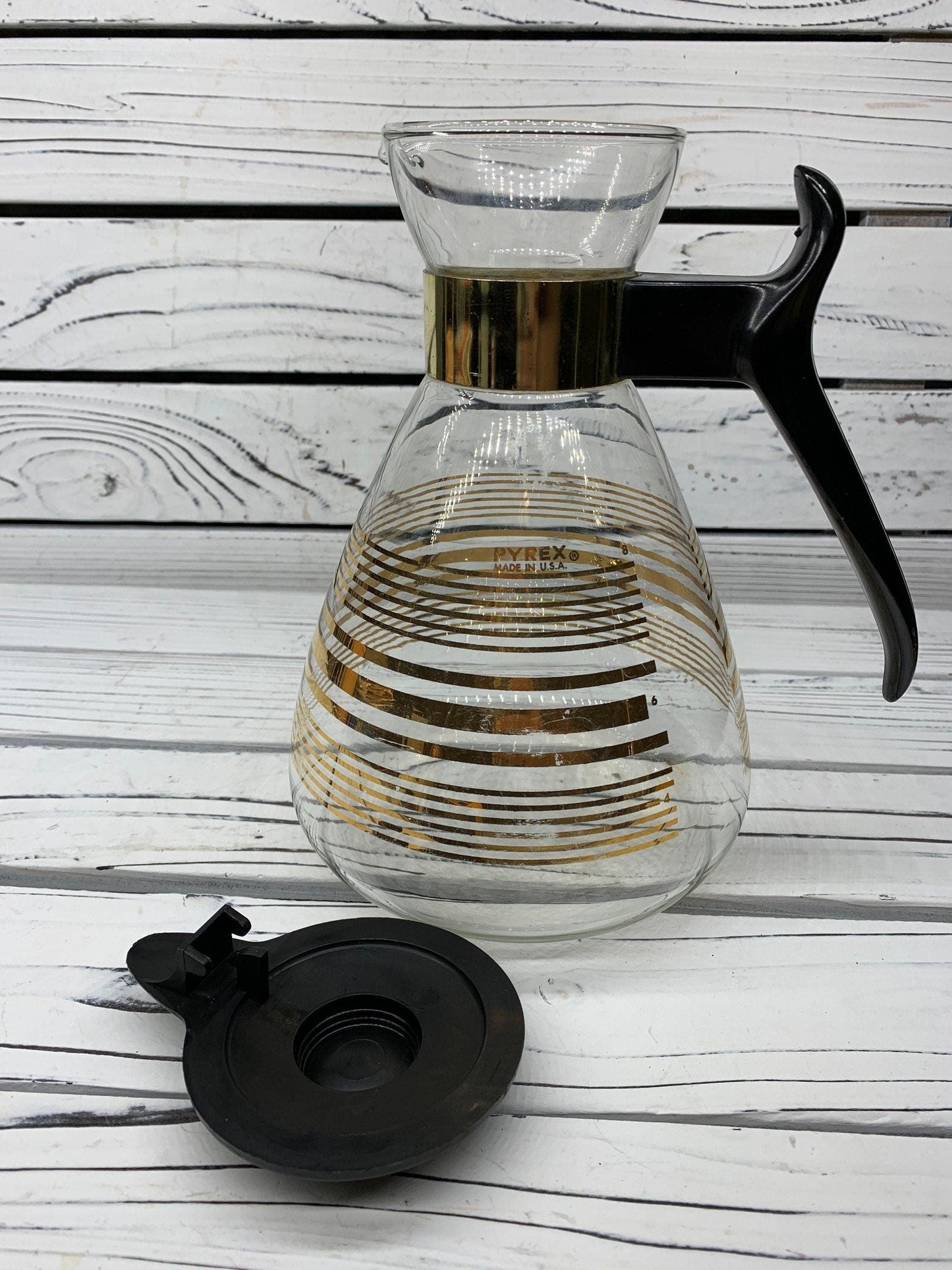 Vintage Pyrex Glass Coffee Carafe, Clear Tea Kettle, Antique Tea Pot -Located at Funkyhouse Vintage Antique Store, Weiser Idaho