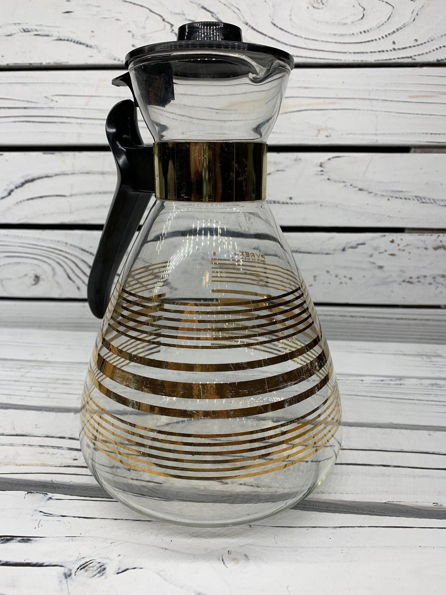 Vintage Pyrex Glass Coffee Carafe, Clear Tea Kettle, Antique Tea Pot -Located at Funkyhouse Vintage Antique Store, Weiser Idaho