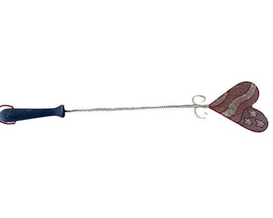 Vintage Rug Beater, Decorative Painted Rug Beater Stars And Stripes Theme -Located at Funkyhouse Vintage Antique Store, Weiser Idaho