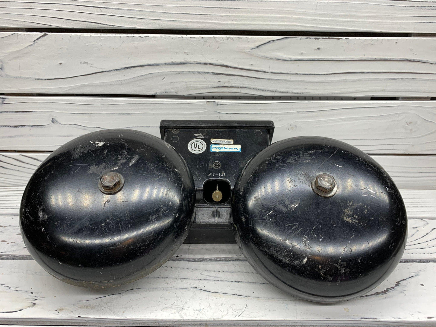 Vintage School Fire Bell, Black Antique Premier Bell -Located at Funkyhouse Vintage Antique Store, Weiser Idaho