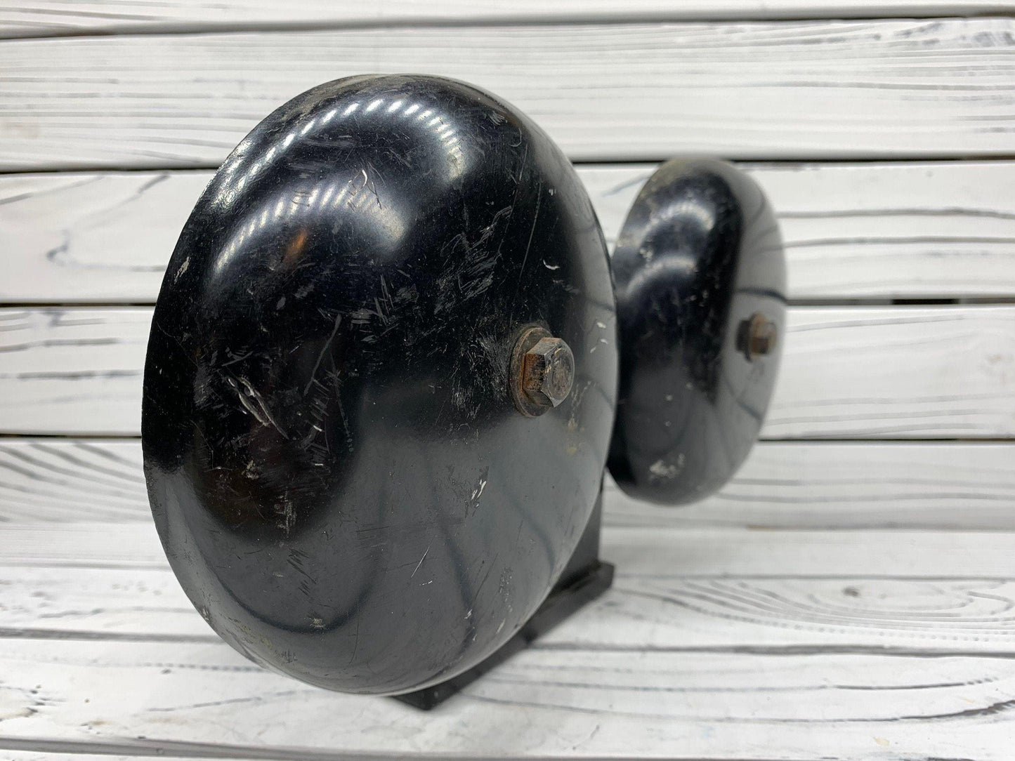 Vintage School Fire Bell, Black Antique Premier Bell -Located at Funkyhouse Vintage Antique Store, Weiser Idaho