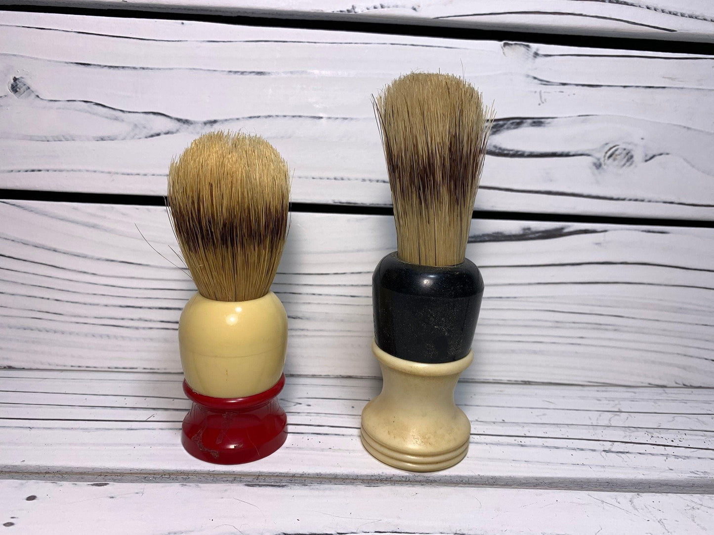 Vintage Shaving Brushes, Lot of 2 Ever-Ready shaving cream brushes, Gifts for Men -Located at Funkyhouse Vintage Antique Store, Weiser Idaho