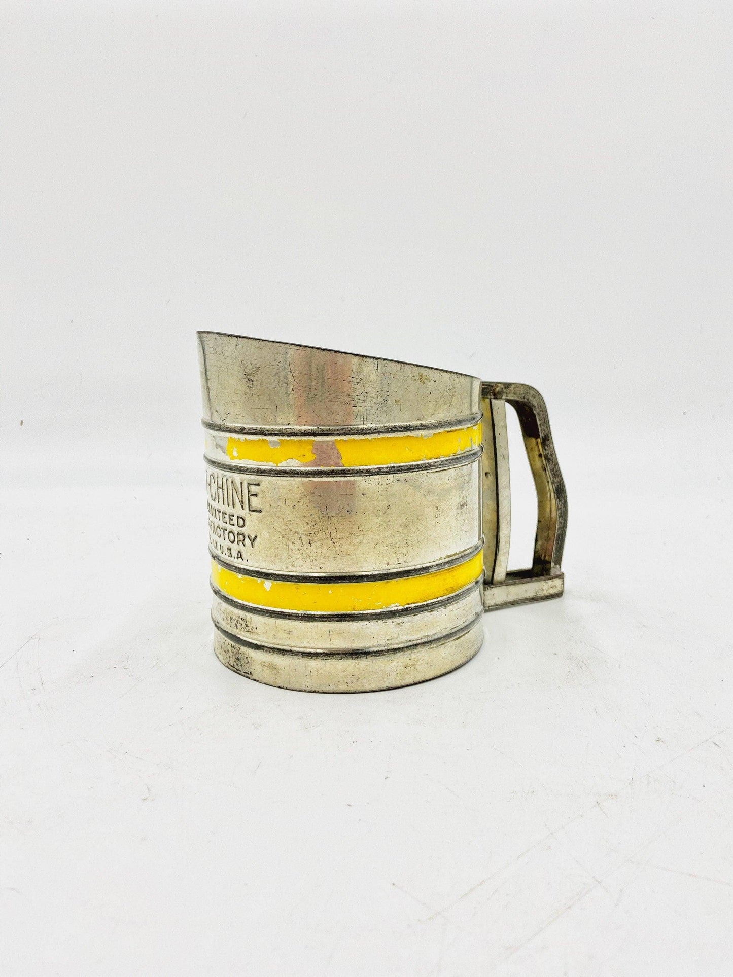 Vintage Silver And Yellow Metal Sifter Made By Sift-Chine In The USA -Located at Funkyhouse Vintage Antique Store, Weiser Idaho