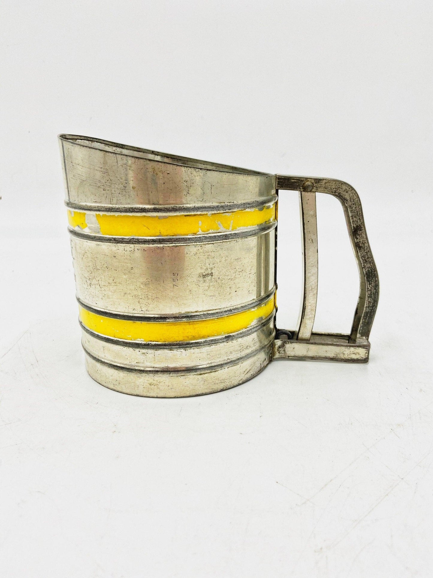 Vintage Silver And Yellow Metal Sifter Made By Sift-Chine In The USA -Located at Funkyhouse Vintage Antique Store, Weiser Idaho