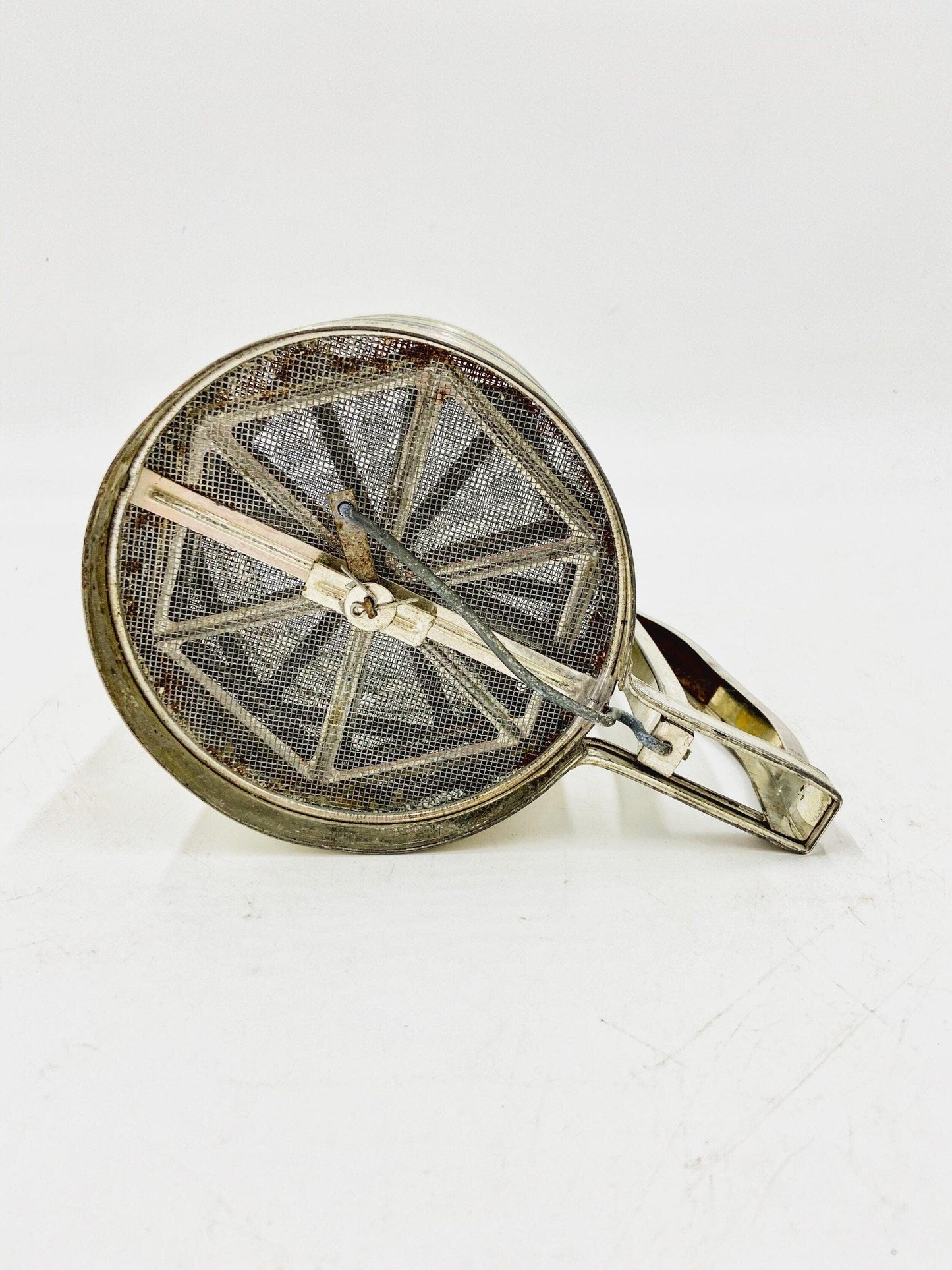 Vintage Silver And Yellow Metal Sifter Made By Sift-Chine In The USA -Located at Funkyhouse Vintage Antique Store, Weiser Idaho