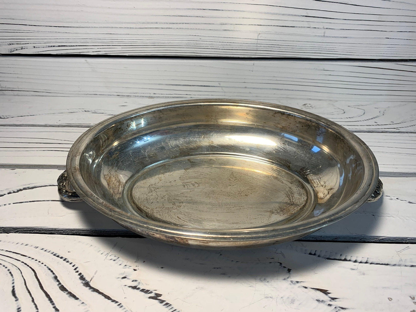 Vintage Silver Plated Serving Platter, Silver Entertaining Plate -Located at Funkyhouse Vintage Antique Store, Weiser Idaho
