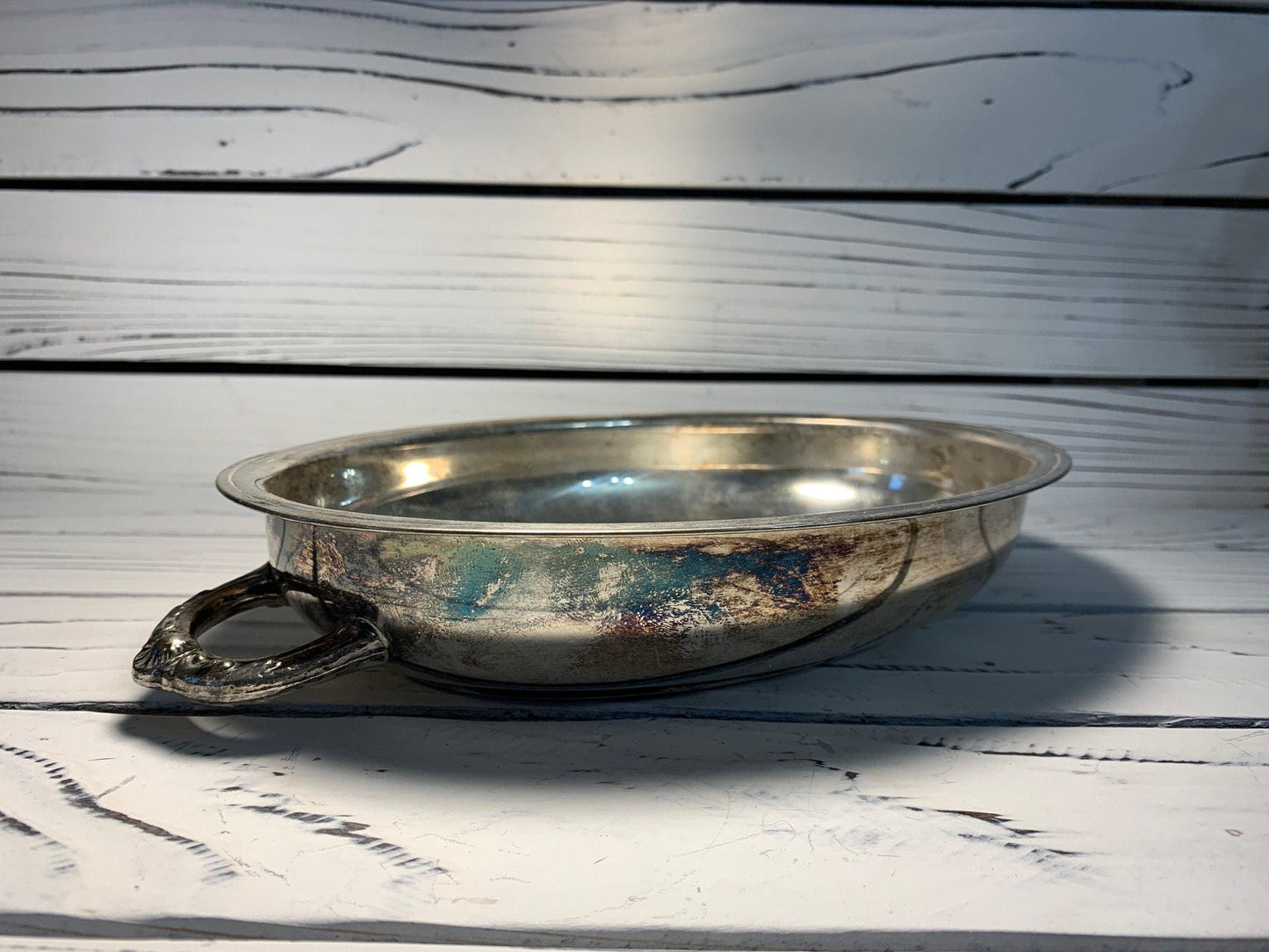 Vintage Silver Plated Serving Platter, Silver Entertaining Plate -Located at Funkyhouse Vintage Antique Store, Weiser Idaho