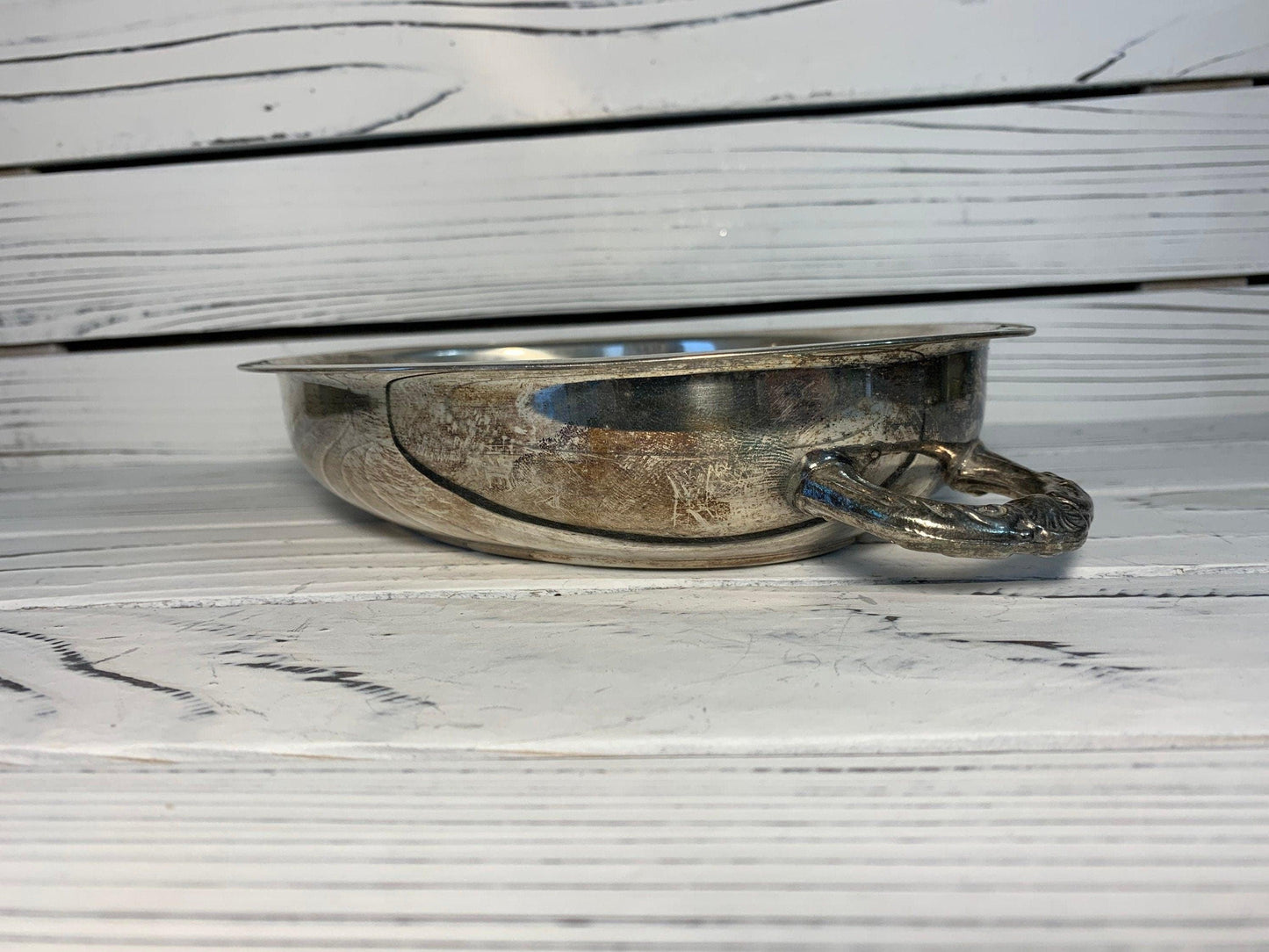 Vintage Silver Plated Serving Platter, Silver Entertaining Plate -Located at Funkyhouse Vintage Antique Store, Weiser Idaho